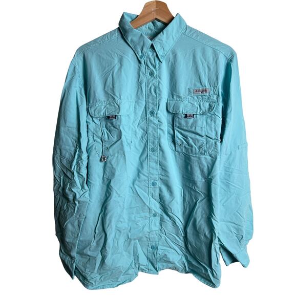 Vintage Columbia PFG Outdoors Button-Up Short Sleeve Shirt XL - Picture 1 of 6